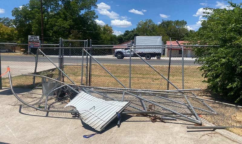 Commercial Gate Damaged Weatherford Tx